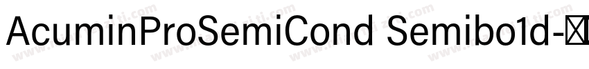 AcuminProSemiCond Semibo1d字体转换